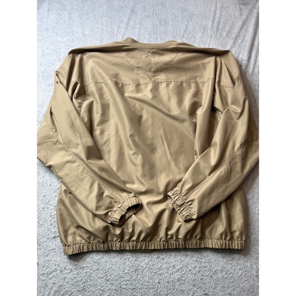 FootJoy Golf Pullover Jacket Beige XL V-Neck Lightweight Water Resistant - Picture 4 of 9
